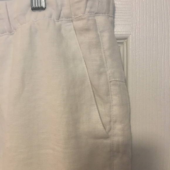 NWT PURE JILL J.JILL SZ XL LINEN CROPPED DRAWSTRING PANTS - Picture 4 of 7